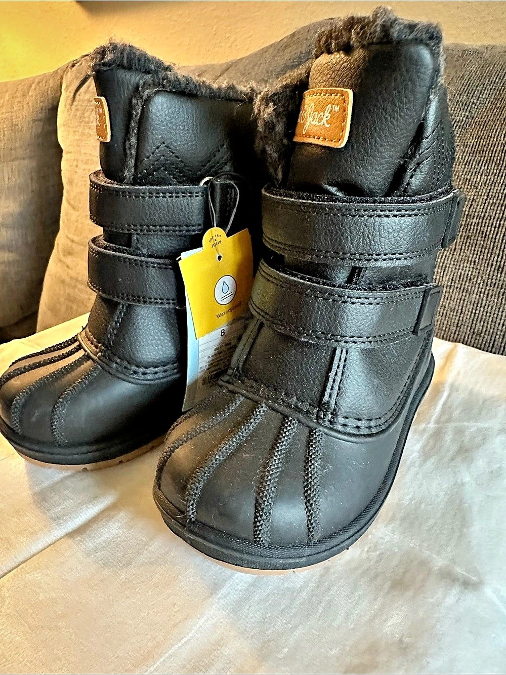 Cat & Jack Denver Waterproof Winter Snow Boots Black Baby 5